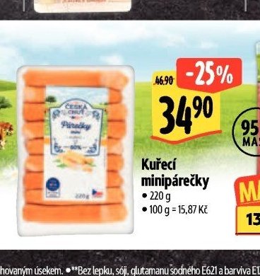 Kuřecí minipárečky