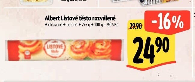 Albert Listové těsto rozválené