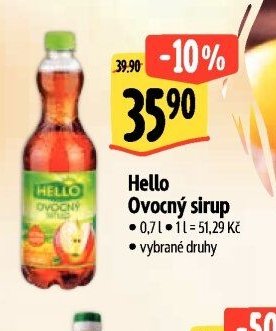 Hello Ovocný sirup