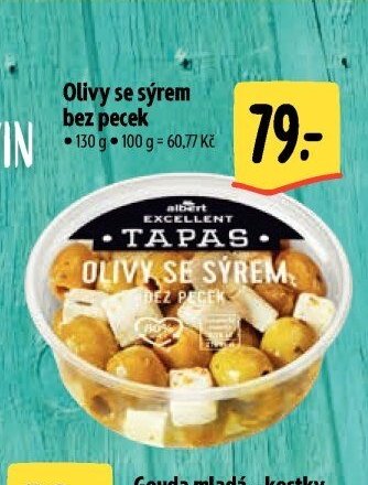 Olivy se sýrem bez pecek