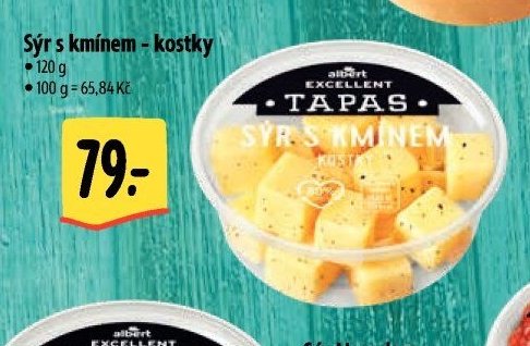 Sýr s kmínem - kostky