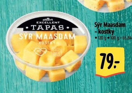 Sýr Maasdam - kostky