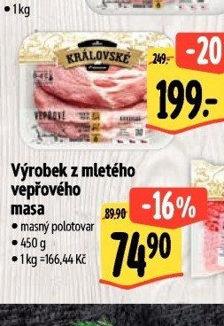 Výrobek z mletého vepřového masa