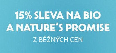 15% sleva na BIO a Nature's Promise