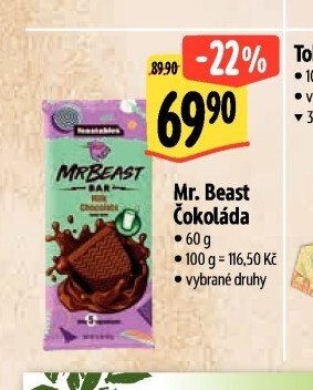 Mr. Beast Čokoláda