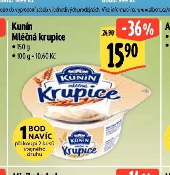 Kunín Mléčná krupice