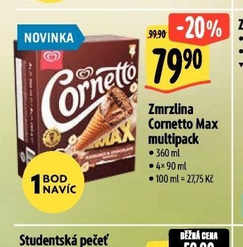 Zmrzlina Cornetto Max multipack