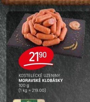 KOSTELECKÉ UZENINY MORAVSKÉ KLOBÁSKY
