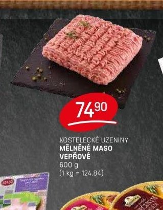 KOSTELECKÉ UZENINY MĚLNĚNÉ MASO VEPŘOVÉ