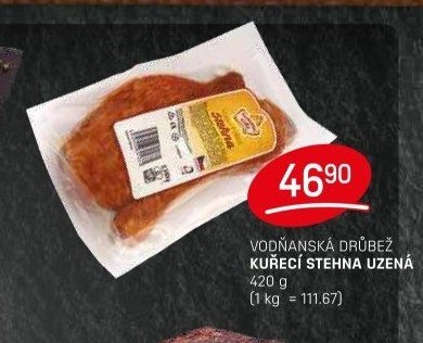 VODŇANSKÁ DRŮBEŽ KUŘECÍ STEHNA UZENÁ