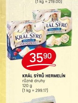 Král Sýrů Hermelín různé druhy