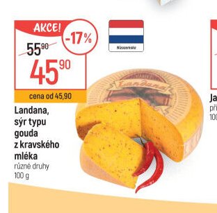 Landana, sýr typu gouda z kravského mléka