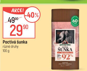 Šunka nejvyšší jakosti poctivá Kostelecké uzeniny