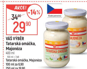 Tatarská omáčka Váš Výběr