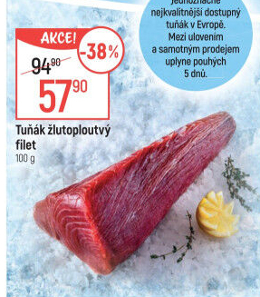 Tuňák žlutoploutvý filet