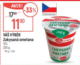 Zakysaná smetana 12% Váš Výběr