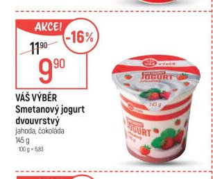 VÁŠ VÝBĚR Smetanový jogurt dvouvrstvý