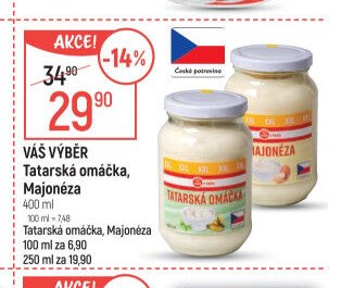 VÁŠ VÝBĚR Tatarská omáčka, Majonéza