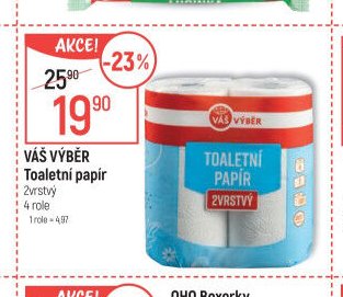 Váš výběr toaletní papír
