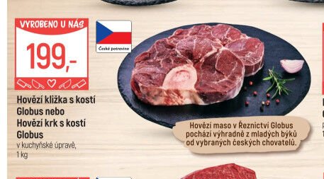 Hovězí kližka s kostí Globus nebo Hovězí krk s kostí Globus