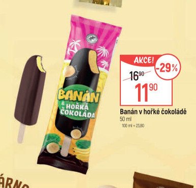 Banán v hořké čokoládě
