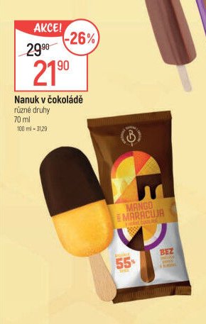 Nanuk v čokoládě různé druhy