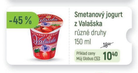 Smetanový jogurt z Valašska různé druhy 150 ml