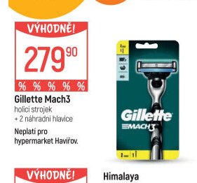 Gillette Mach3 holicí strojek + 2 náhradní hlavice