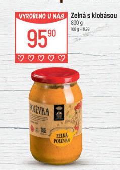 Polévka Zelná s klobásou Globus