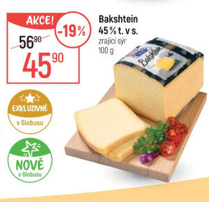 Sýr Bakshtein 45% Smiltene