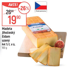 Sýr Eidam uzený 44% Jihočeský Madeta