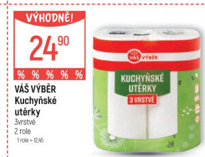 Utěrky kuchyňské 3vrstvé Váš Výběr