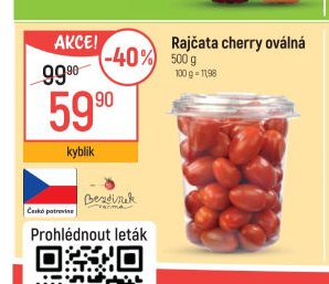 Rajčata cherry oválná