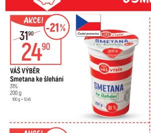 VÁŠ VÝBĚR Smetana ke šlehání