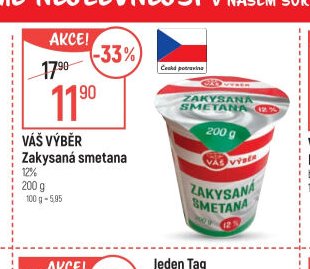 VÁŠ VÝBĚR Zakysaná smetana