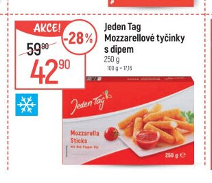 Jeden Tag Mozzarellové tyčinky s dipem