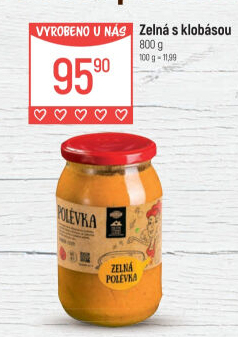Polévka Zelná s klobásou Globus