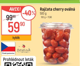 Rajčata cherry oválná