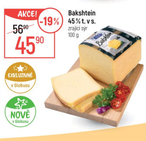 Sýr Bakshtein 45% Smiltene