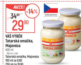 Tatarská omáčka Váš Výběr