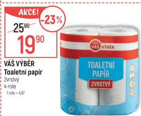 Toaletní papír 2vrstvý Váš Výběr