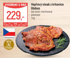 Vepřová krkovice steak marinovaný Globus