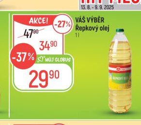 Váš výběr Řepkový olej 1 l