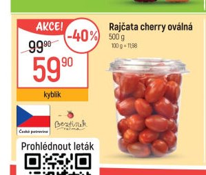 Rajčata cherry oválná 500 g