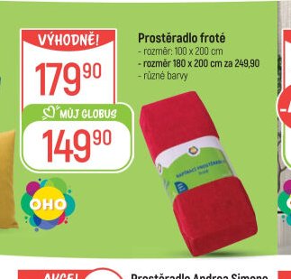 Prostěradlo froté