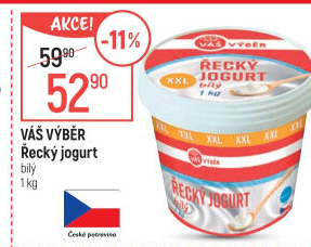 Jogurt řecký bílý Váš Výběr