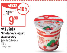 Ochucený jogurt smetanový Váš Výběr