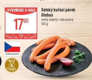 Párky kuřecí Selské Globus