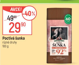 Šunka nejvyšší jakosti poctivá Kostelecké uzeniny