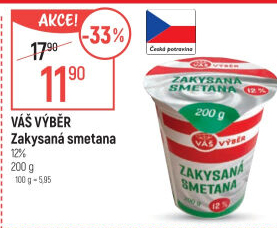 Zakysaná smetana 12% Váš Výběr